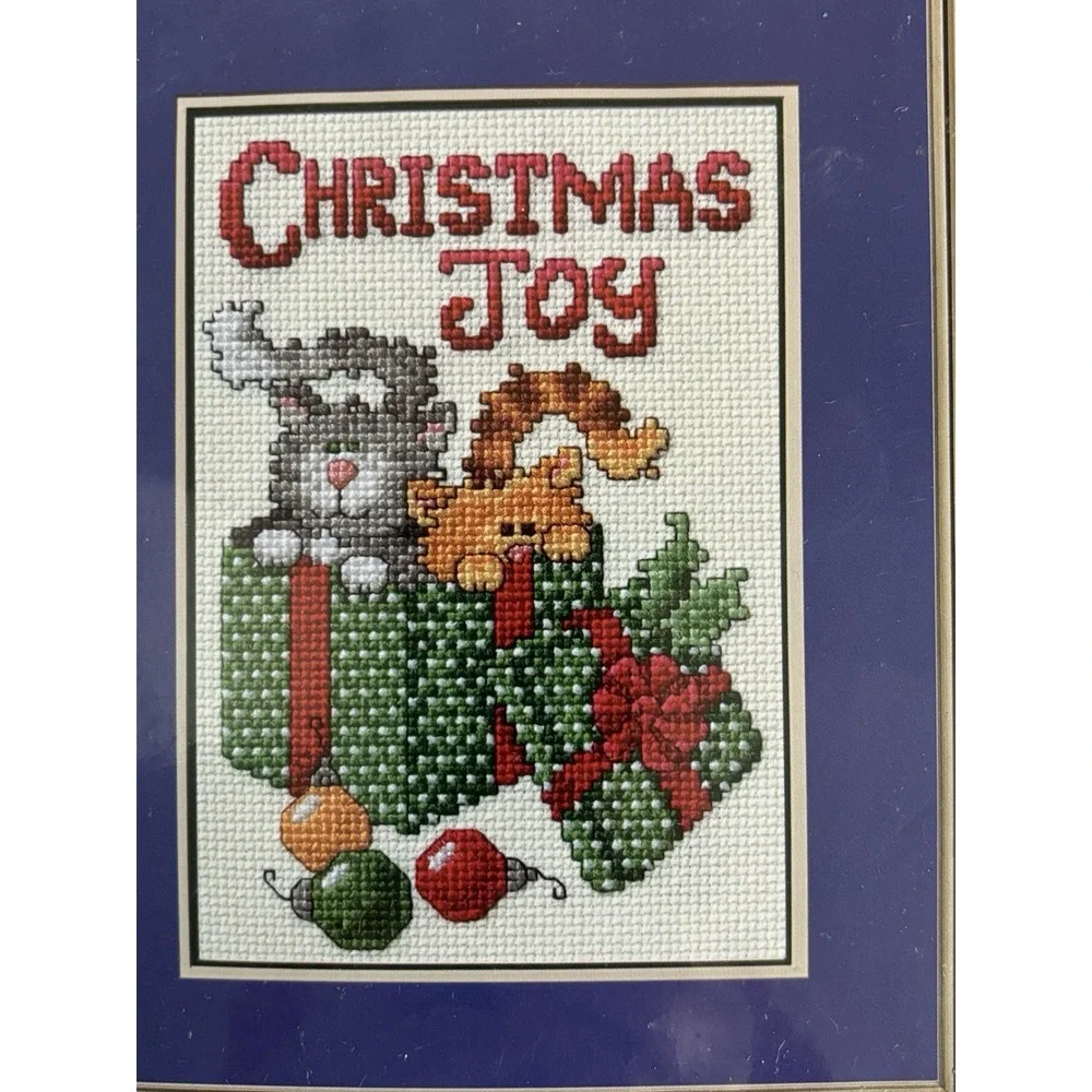 Janlynn #157-82 Christmas Joy Cats Kittens Counted Cross Stitch 5x7